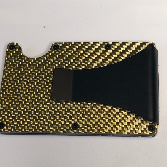 Carbon Fiber 3K RFID Slim Design Wallet Money Clip - Picture 2 of 7